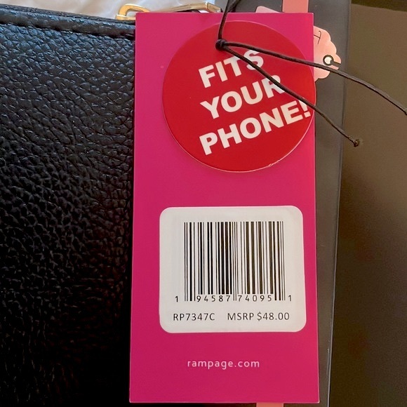 🆕 Rampage Floral Embroidered & Pebbled Zip-Around Long Trifold Wallet - Picture 12 of 14